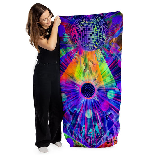 Penny Banger Disco Towel - Lightweight, Microfibre Beach Towel - 150cm x 75cm collectible from https://britishmade.gifts/