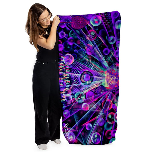 Penny Banger Disco Rave Towel - Lightweight, Microfibre Beach Towel - 150cm x 75cm collectible from https://britishmade.gi...