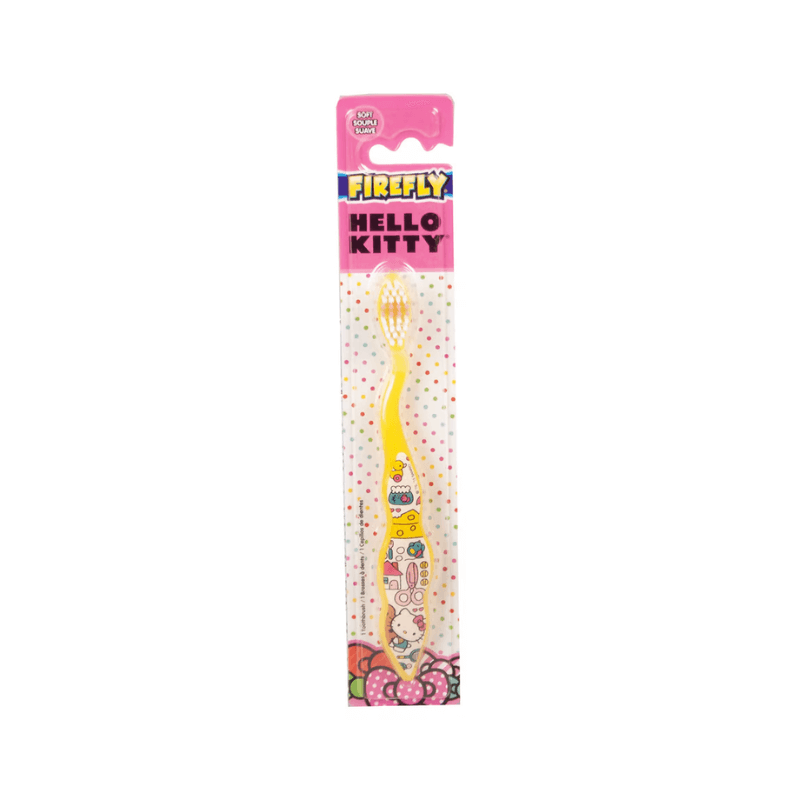 Hello Kitty Firefly Soft Bristle Yellow Toothbrush collectible from PoundFun