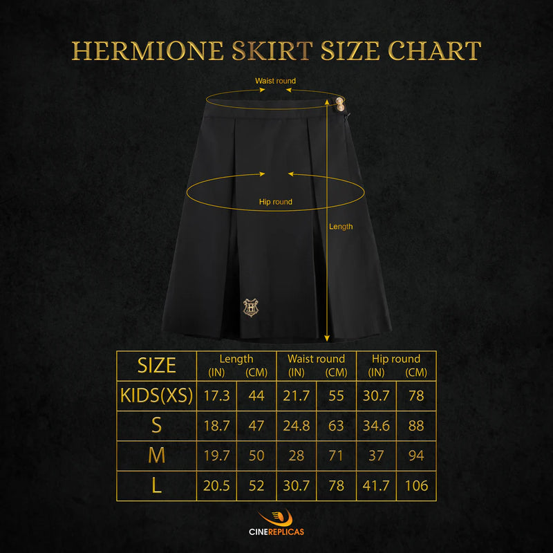 Harry Potter Hermione Granger Hogwarts Student Skirt, packaging shot