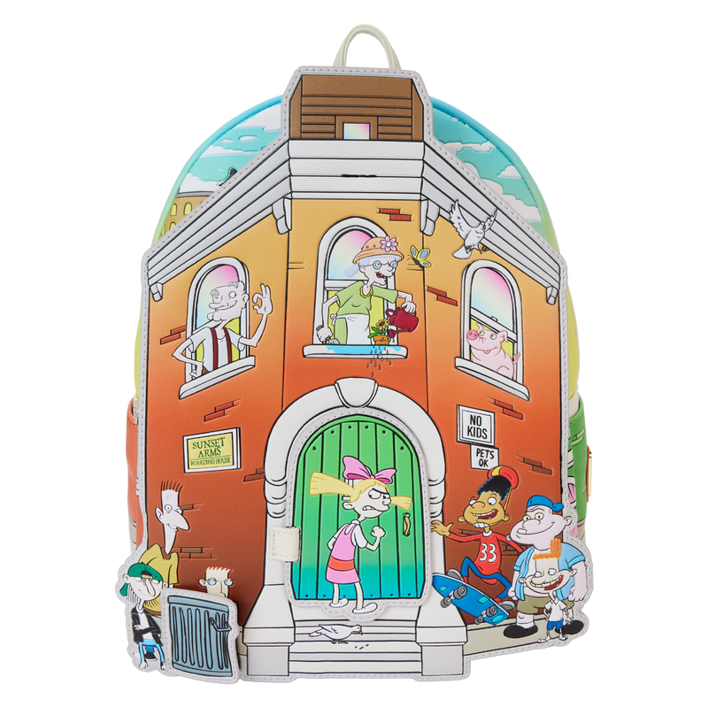 Loungefly Hey Arnold! Sunset Arms Boarding House Mini Backpack, additional view