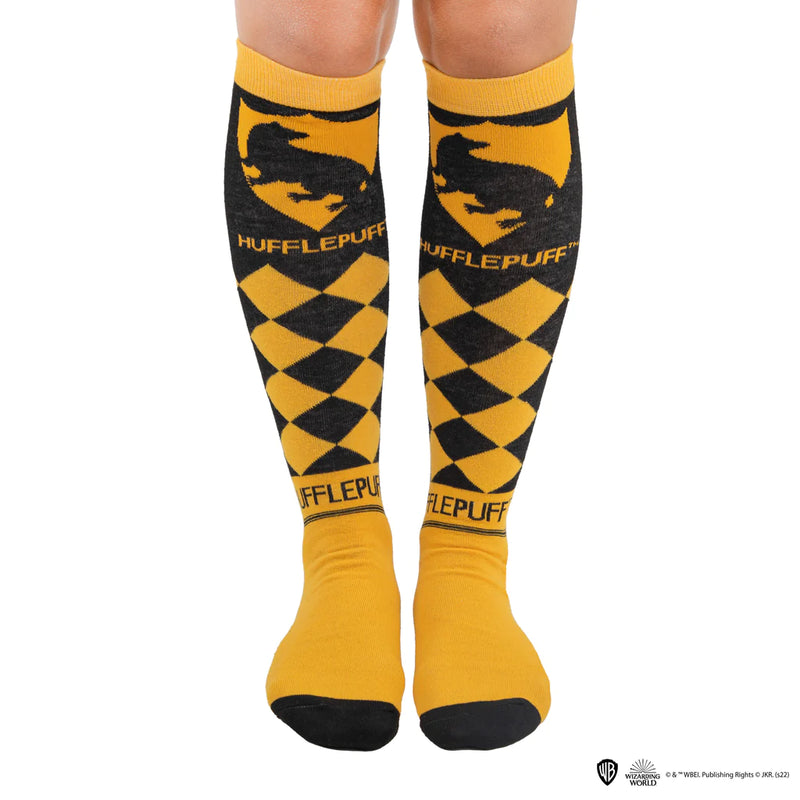 Harry Potter Hufflepuff High Socks 3-Pack, packaging shot