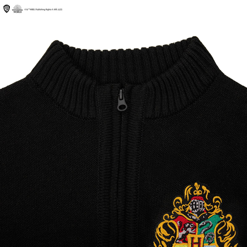 Harry Potter Hogwarts Zip-Up Cardigan, close-up detail