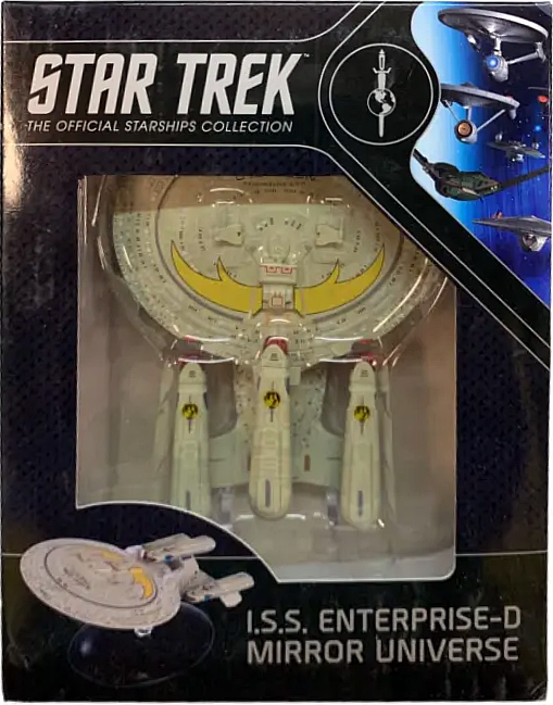 I.S.S. Enterprise-D NCC-1701-D Mirror Universe (Paint Variant) Model Diecast Ship BONUS ISSUE (Eaglemoss / St, packaging shot