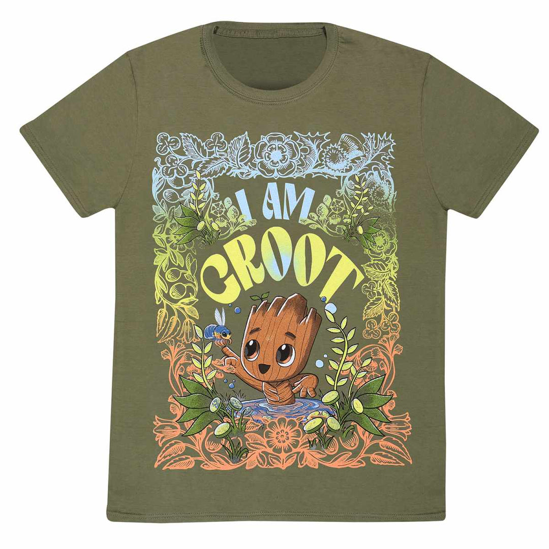 Marvel Studios I Am Groot Seventies Style Unisex Adults T-Shirt