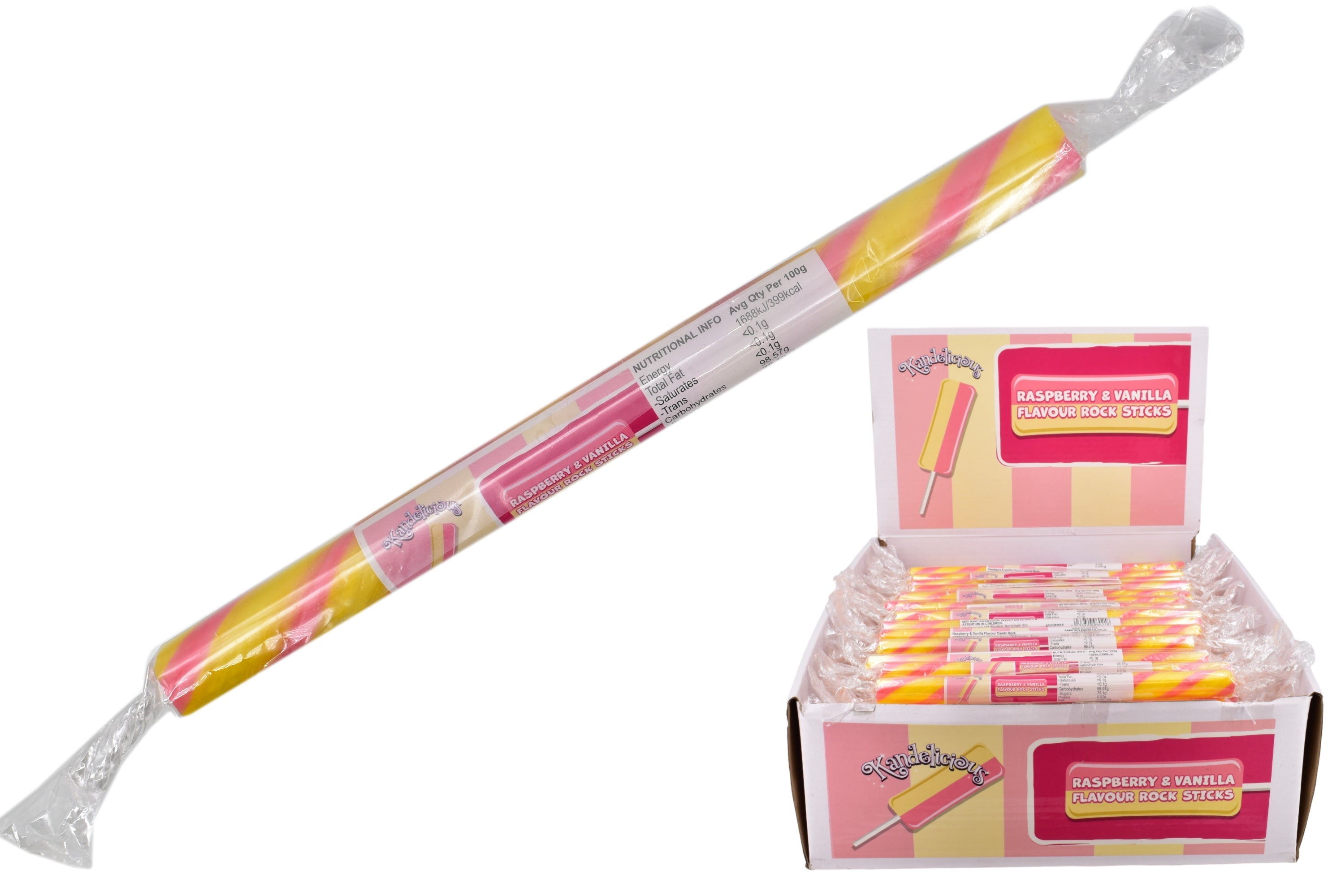 Raspberry & Vanilla - Flavoured Rock Stick – Infinity Collectables