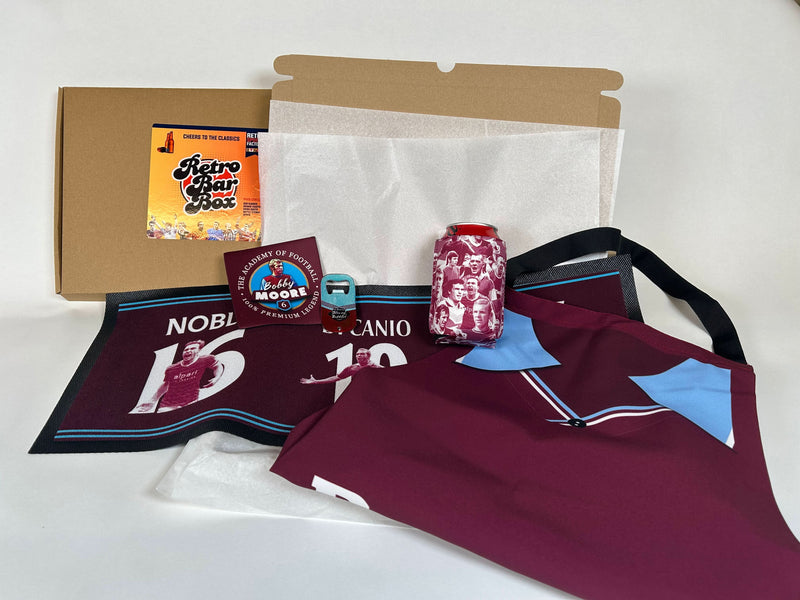West Ham Football Mystery Gift Box | Retro Man Cave Set collectible from https://britishmade.gifts/