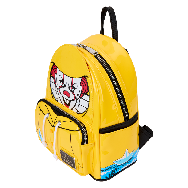 Loungefly - IT Pennywise Raincoat Cosplay Glow Mini Backpack back view