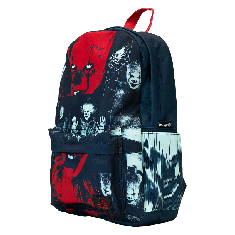Loungefly - IT Pennywise I Heart Horror Glow Full-Size Backpack close up detail