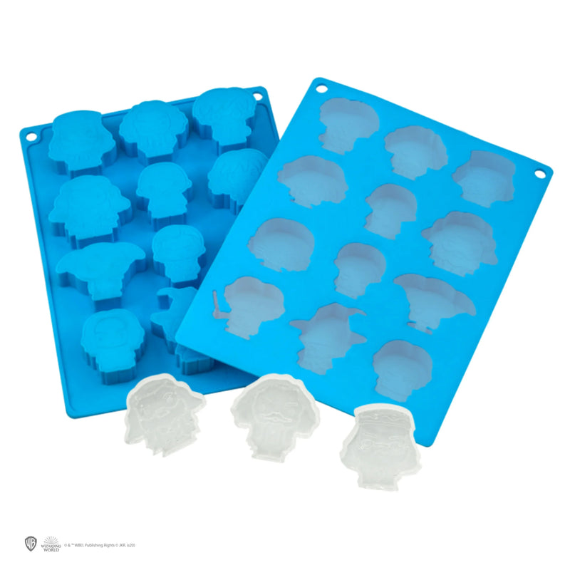 Harry Potter 12 Character Chocolate and Ice Cube Silicone Mould, side angle