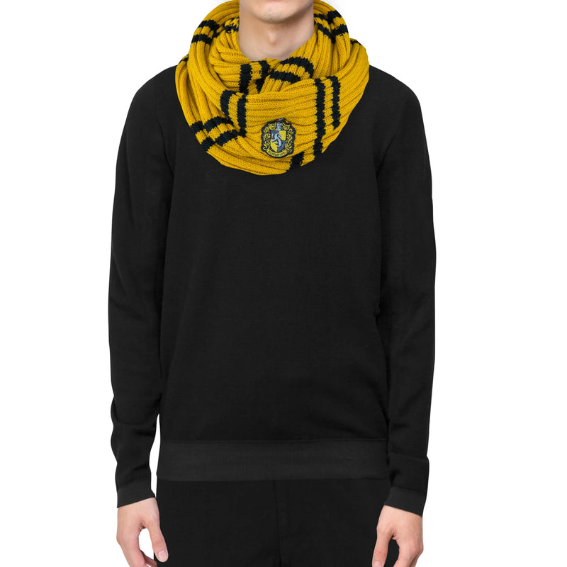Hufflepuff Infinity Scarf, side angle