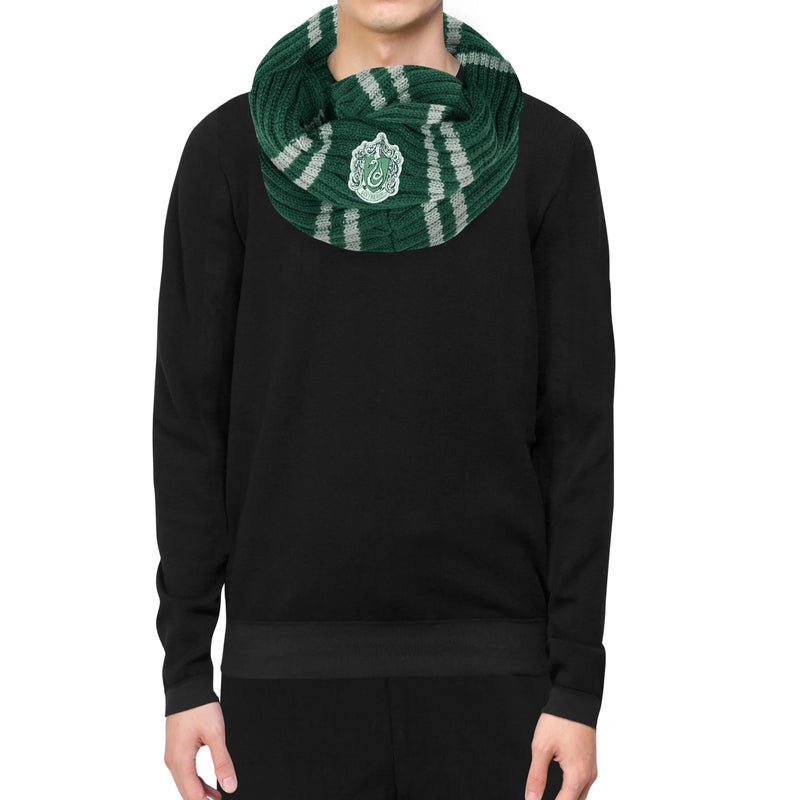Harry Potter Slytherin Infinity Scarf, side angle