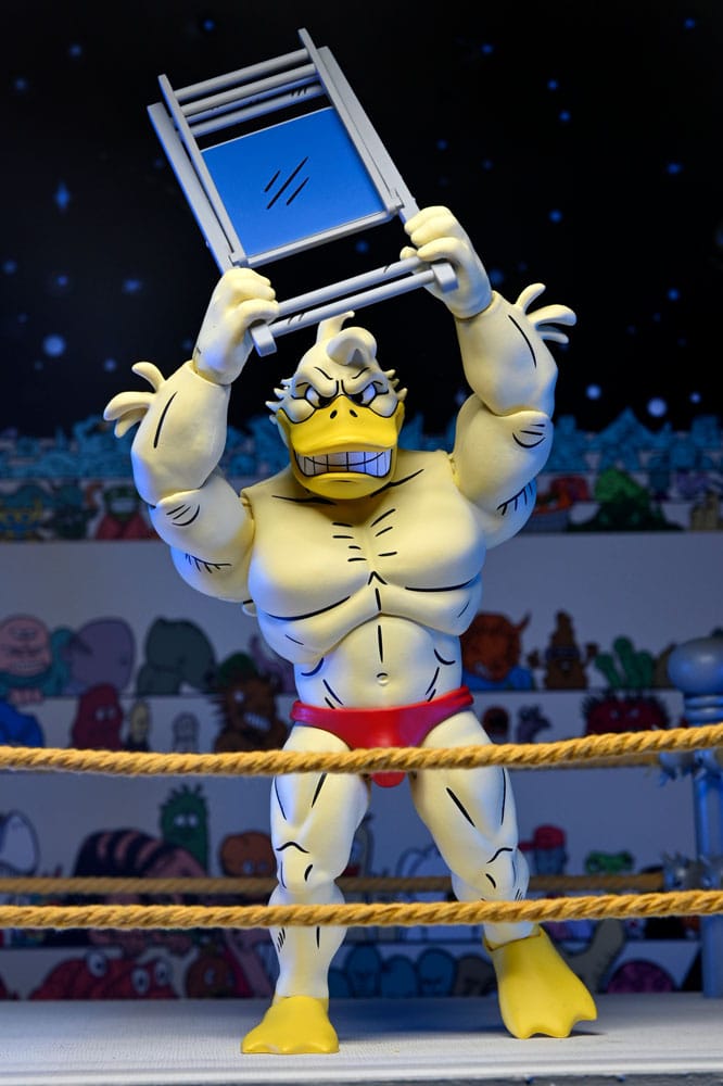 Teenage Mutant Ninja Turtles (Archie Comics): Stump Wrestling Ace Duck Action Figure (Pre-Order January 2026), rear view
