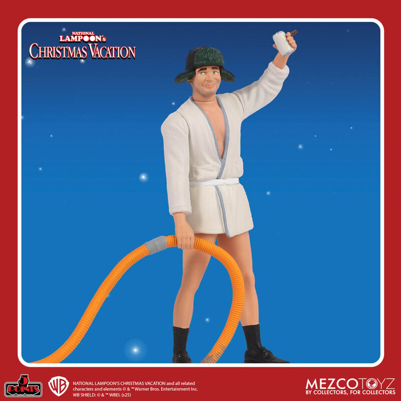 National Lampoon's Christmas Vacation Set: 5 Points Figures Assortment (Suit Clark and Eddie), showing reverse