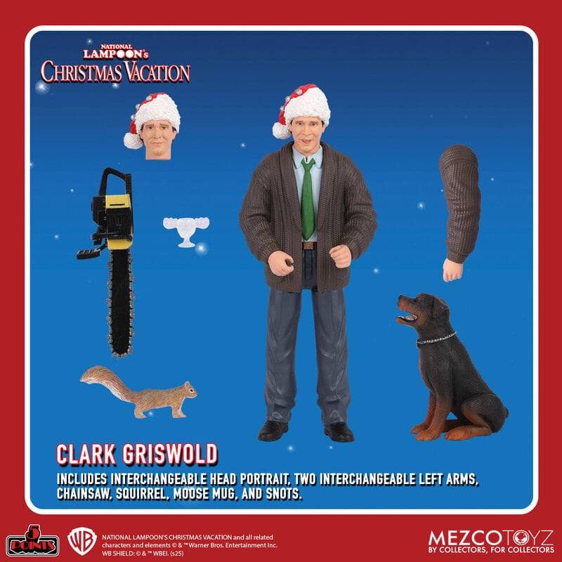 National Lampoon's Christmas Vacation Set: 5 Points Figures Assortment (Suit Clark and Eddie), packaging shot