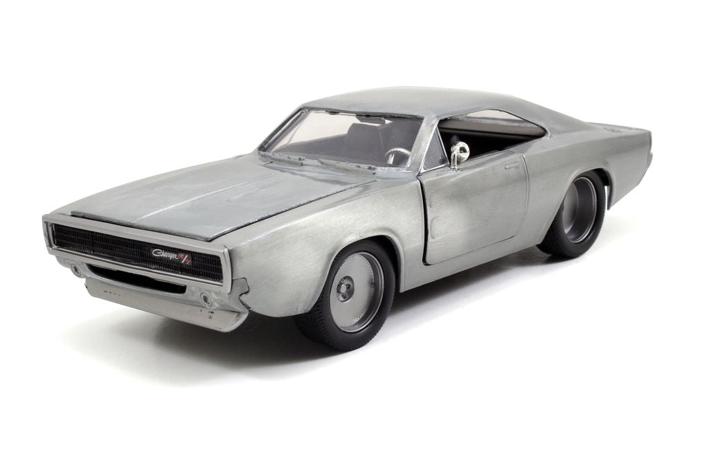 Jada Toys 1:24 Scale Fast and Furious 1968 Dodge Charger R/T - Bare Metal
