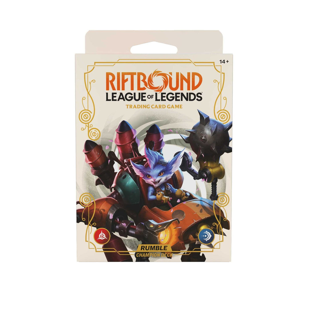 Riftbound: League of Legends Trading Card Game Spiritforged Champion Deck Rumble Display