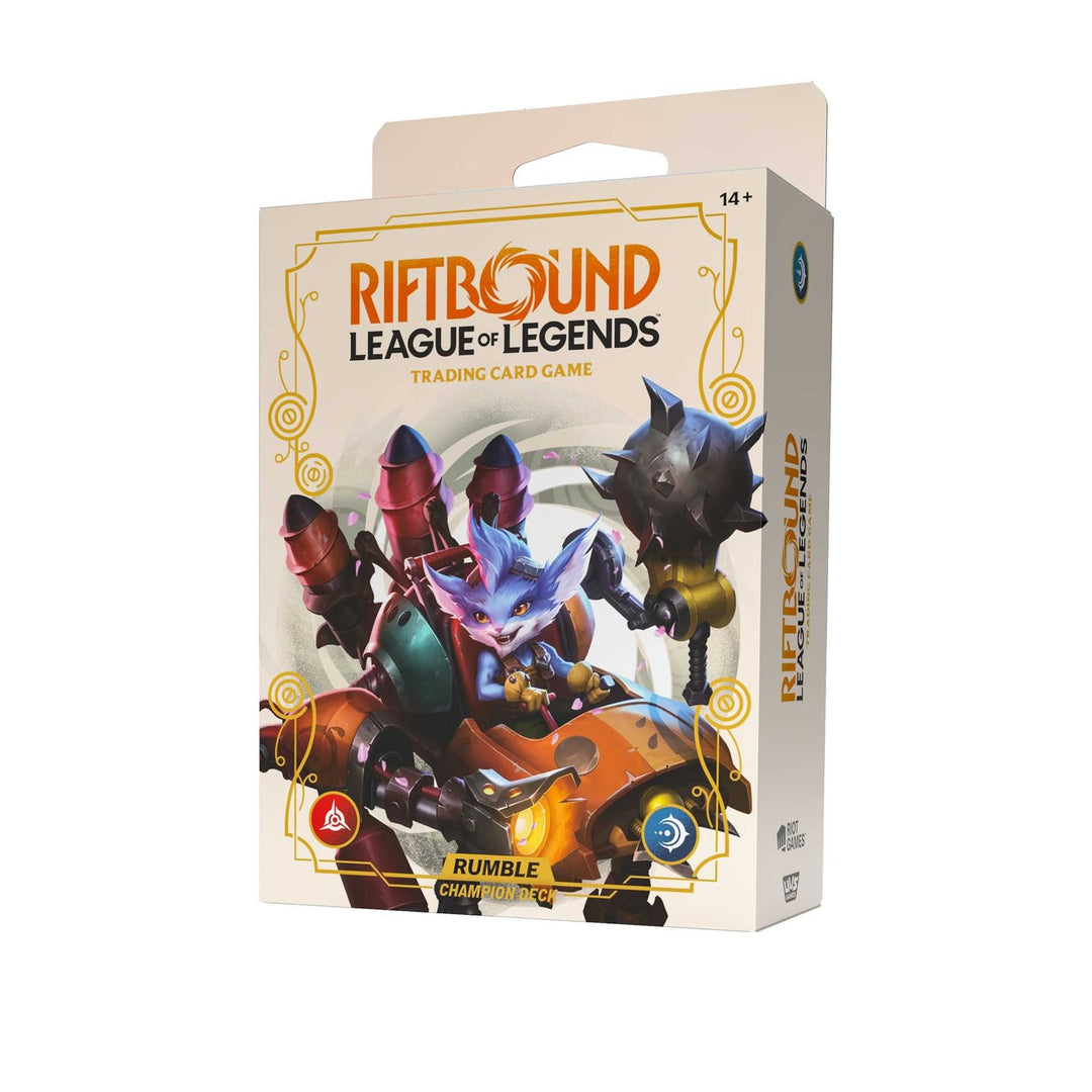 Riftbound: League of Legends Trading Card Game Spiritforged Champion Deck Rumble Display