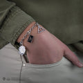 Harry Potter 5 Charm Bracelet with Hogwarts and Deathly Hallows, rear view