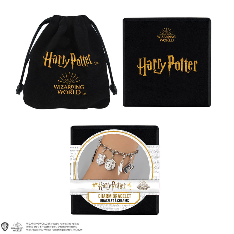Harry Potter 5 Charm Bracelet with Hogwarts and Deathly Hallows, additional view