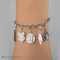 Harry Potter 5 Charm Bracelet with Hogwarts and Deathly Hallows, showing reverse
