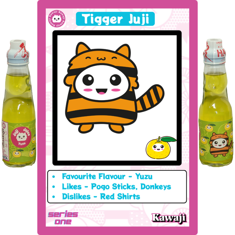 Juji Juice - Yuzu Flavour Ramune, side angle