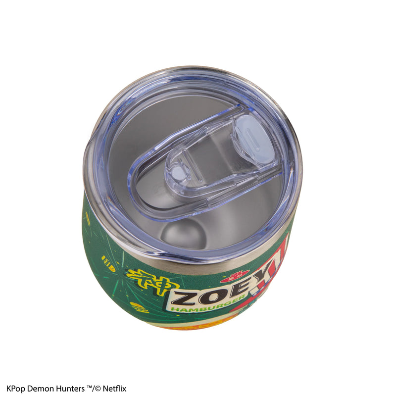 Zoey Hamburger Thermal Travel Mug, side angle