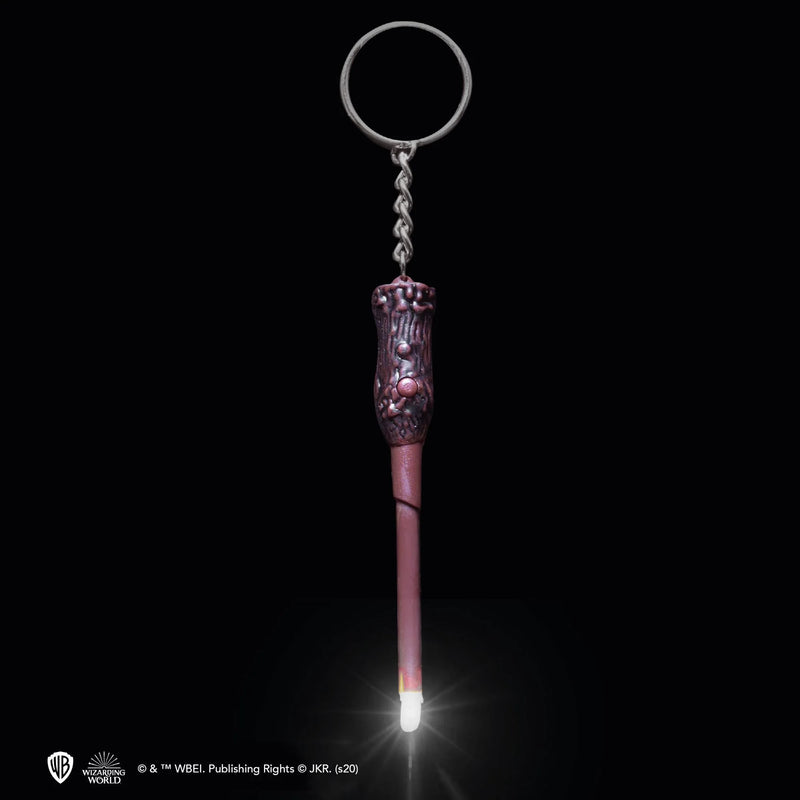 Harry Potter Lumos Light-Up Wand Keyring, side angle