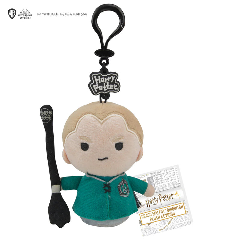 Harry Potter Draco Malfoy Quidditch Plush Keyring, side angle