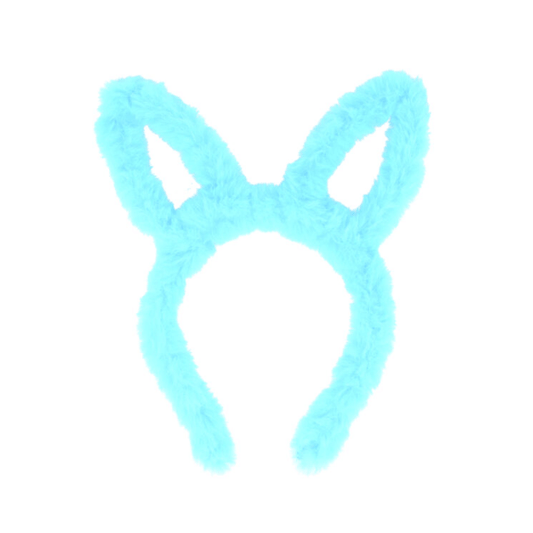 Kids Blue Furry Bunny Ears Headband collectible from PoundFun