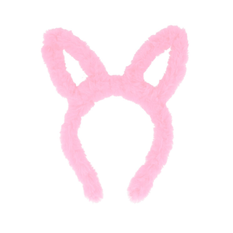 Kids Pink Furry Bunny Ears Headband collectible from PoundFun