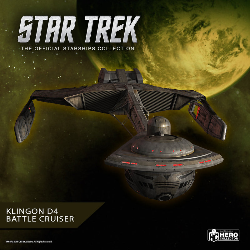 Klingon D4 (John Eaves Concept) Model Diecast Ship BONUS ISSUE (Eaglemoss / Star Trek), alternate view