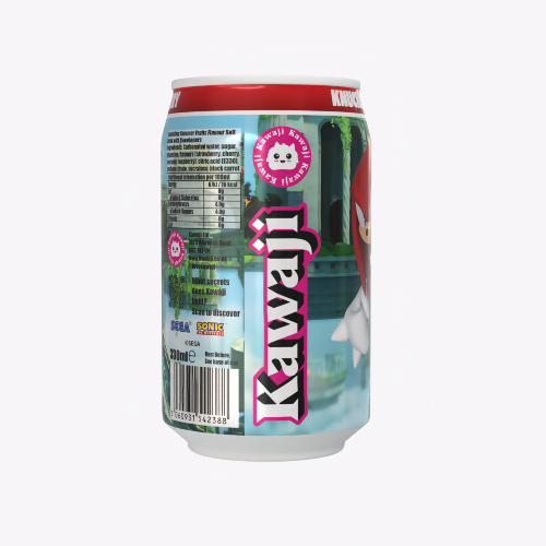 Sonic the Hedgehog Knuckleberry Summer Fruits  Flavour Soda Featuring Knuckles