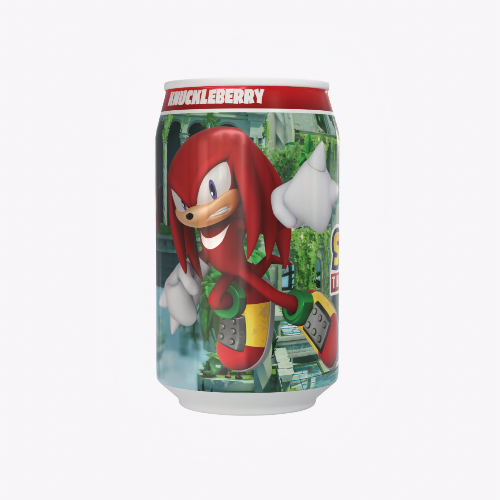 Sonic the Hedgehog Knuckleberry Summer Fruits  Flavour Soda Featuring Knuckles