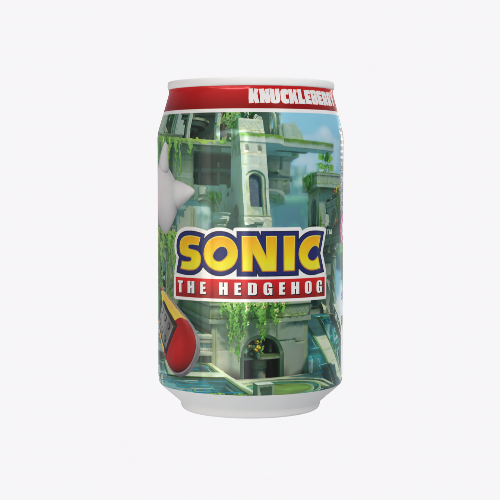 Sonic the Hedgehog Knuckleberry Summer Fruits  Flavour Soda Featuring Knuckles