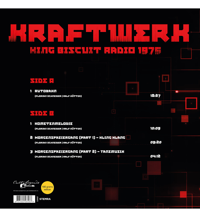 Kraftwerk – King Biscuit Radio 1975 (12-Inch Album on 180g Vinyl), side angle