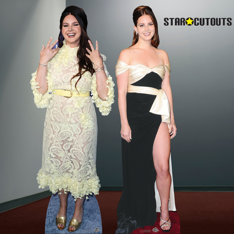 Lana Del Rey Black and White Dress Height 171cm Cardboard Cutout with Mini, rear view