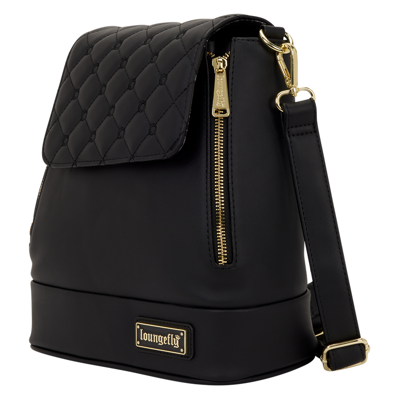 Loungefly The Lilly Black Convertible Mini Backpack & Crossbody Pin Trader Bag