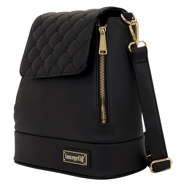 Loungefly The Lilly Black Convertible Mini Backpack & Crossbody Pin Trader Bag