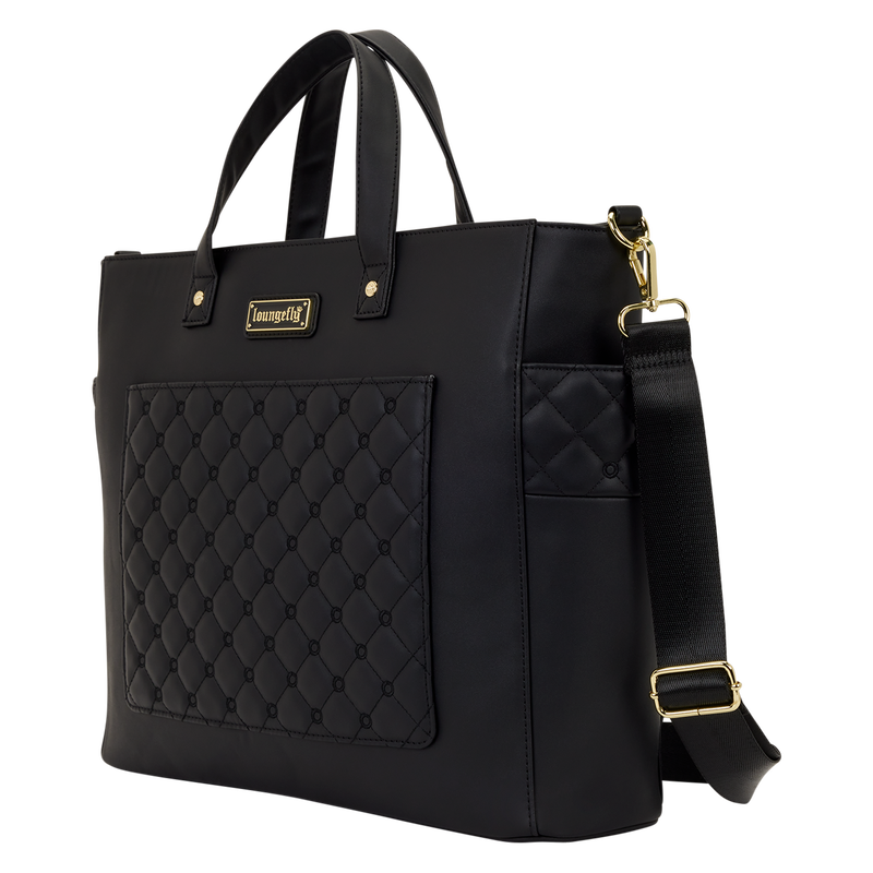 Loungefly The Mo Black Convertible Backpack & Tote Crossbody Pin Trader Bag