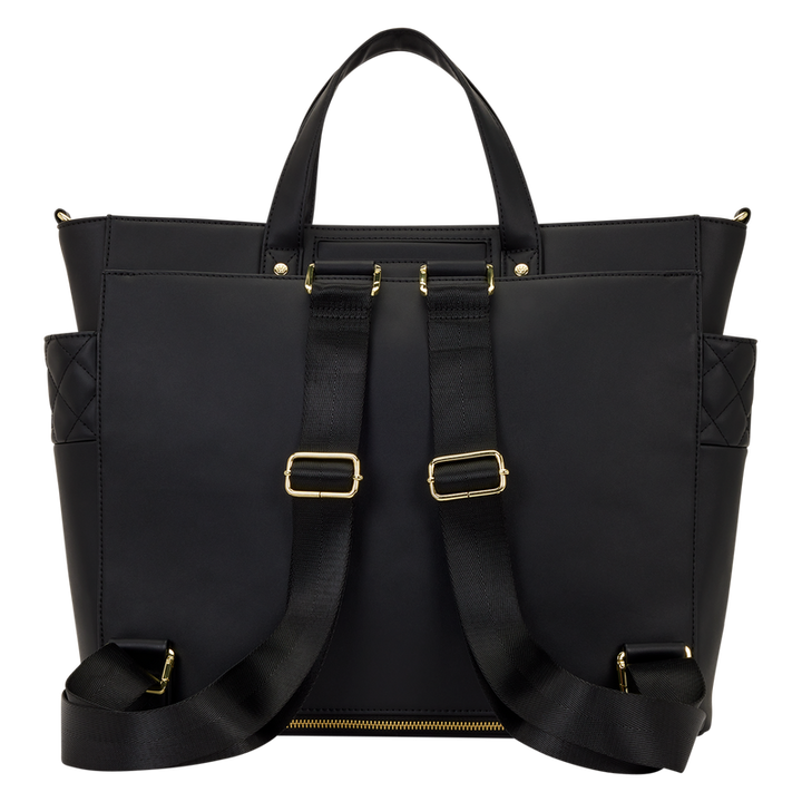 Loungefly The Mo Black Convertible Backpack & Tote Crossbody Pin Trader Bag