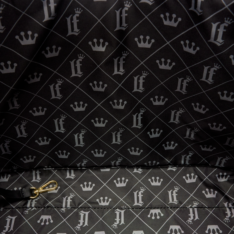 Loungefly The Mo Black Convertible Backpack & Tote Crossbody Pin Trader Bag