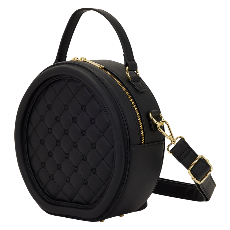 Loungefly - BackStory The Laura Black Crossbody Pin Trader Bag detail shot