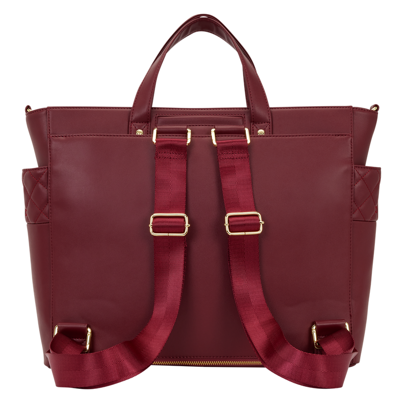 Loungefly Red Convertible Backpack & Tote Crossbody Pin Trader Bag