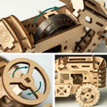 Tractor 3D Wooden Puzzle, close-up detail
