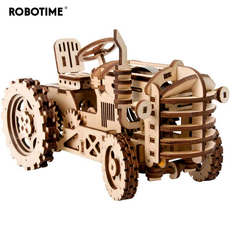 Tractor 3D Wooden Puzzle, in display