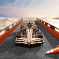 F1 Racing Car LK505 3D Wooden Puzzle, close-up detail