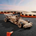 F1 Racing Car LK505 3D Wooden Puzzle, side angle
