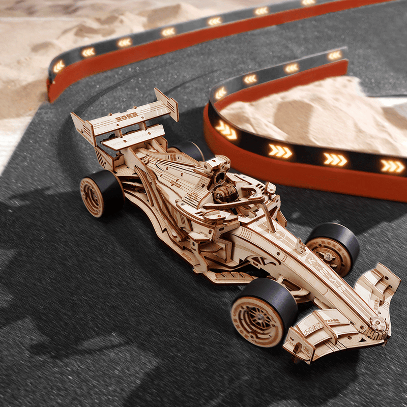 F1 Racing Car LK505 3D Wooden Puzzle, alternate view