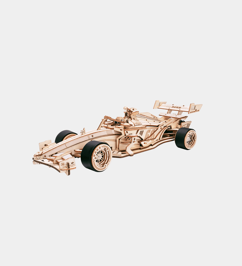 F1 Racing Car LK505 3D Wooden Puzzle, in display